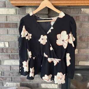 Who What Wear Floral Blouse size M